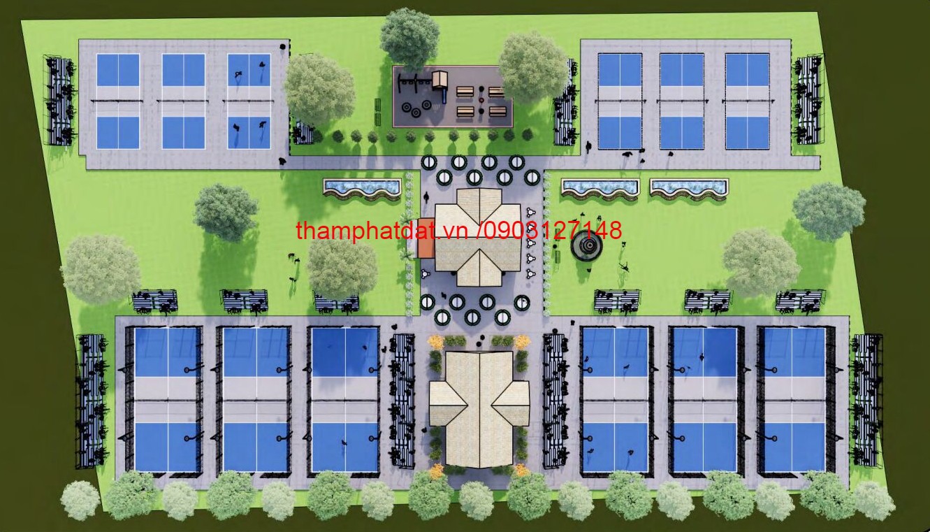layout thảm pickleball